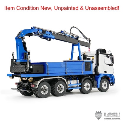 TOUCAN RC HOBBY  LESU 1/14 RC Hydraulic Roll On off Dumper Truck Crane Metal 8x8 Chassis Tipper Model Axle Lock 2+7CH Valve