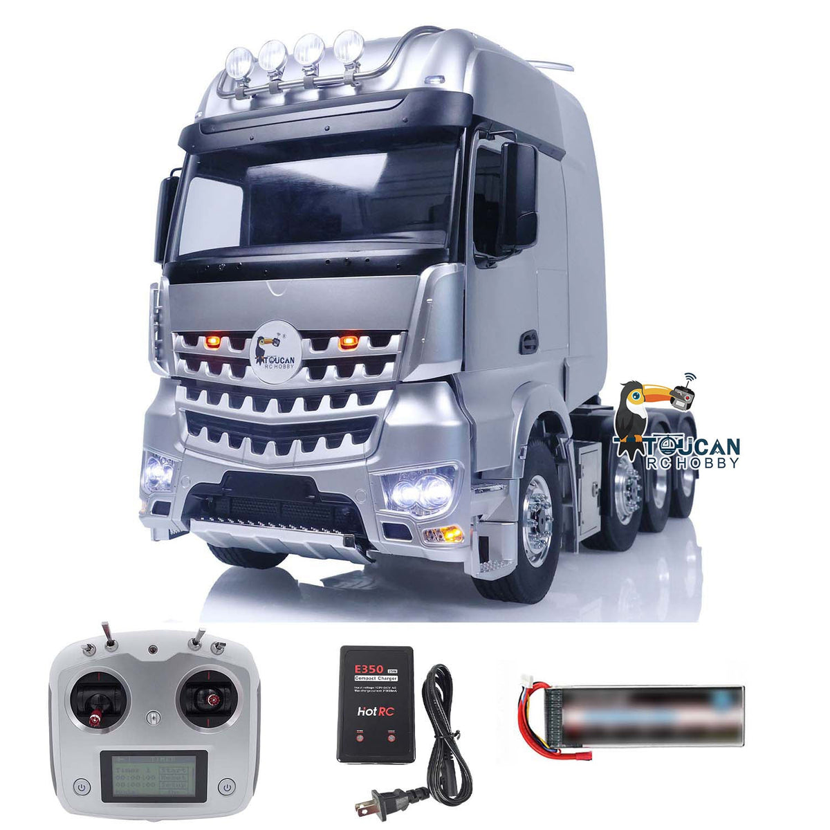 TOUCAN RC HOBBY  1/14 8x8 RC Tractor Truck Metal Chassis High-Quality DIY Remote Control Car
