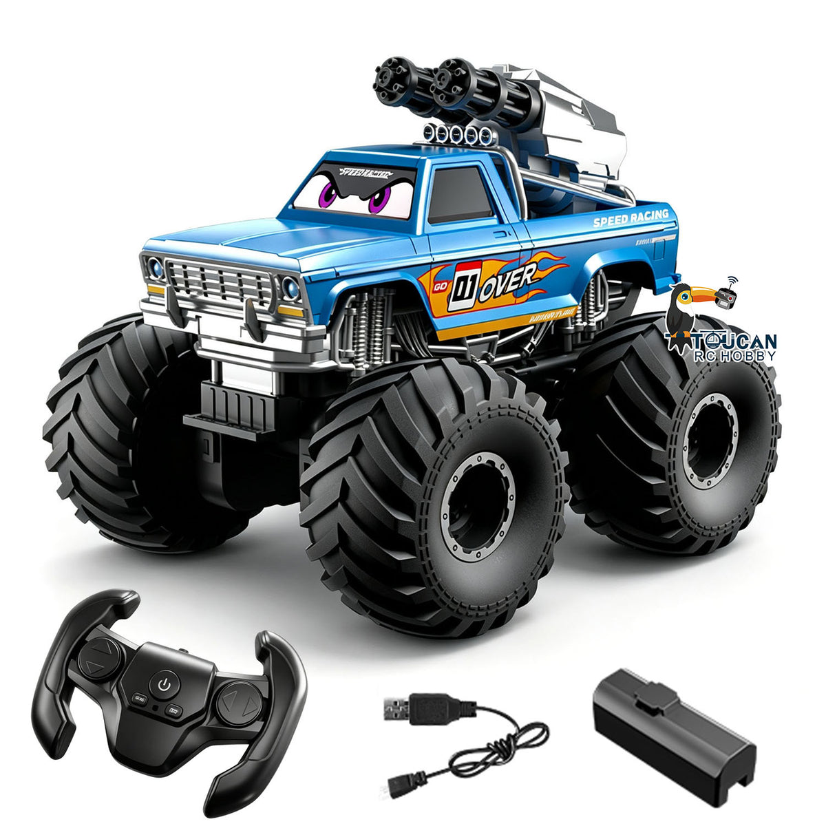 TOUCAN RC HOBBY 4WD JJRC 1/20 Plastic RC Off Road Car Q245PRO Remote Control Waterproof Stunt Vehicle All Terrain Amphibious Vehicle RTR