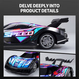 Plastic 1/18 RC Drift Car Q170 2.4GHz RWD Wireless Remote Control Electric Racing Vehicle Model Lights Battery Ready to Go