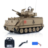 TD 1/16 RC Military Tank M2412-A M113A1 MRV 320 Turret Rotary Barrel Recoil Elevation Infrared Driving Wheel Idlers Gearbox
