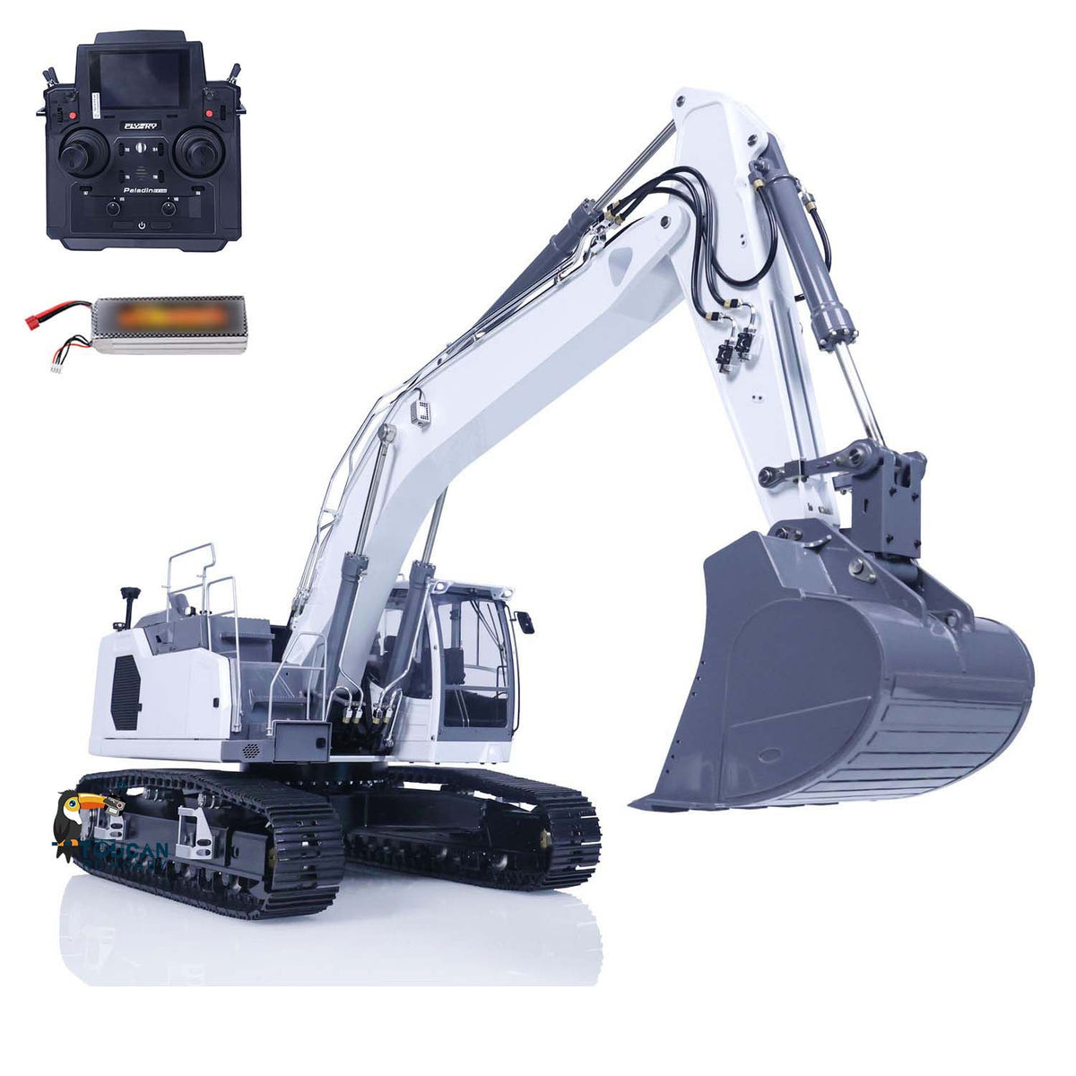 TOUCAN RC HOBBY 1/14 Scale LESU 945 Metal Hydraulic RC Digger LESU Aoue-LR945 Wireless Radio Control Excavator Assembled Painted Lights System 7CH Valve
