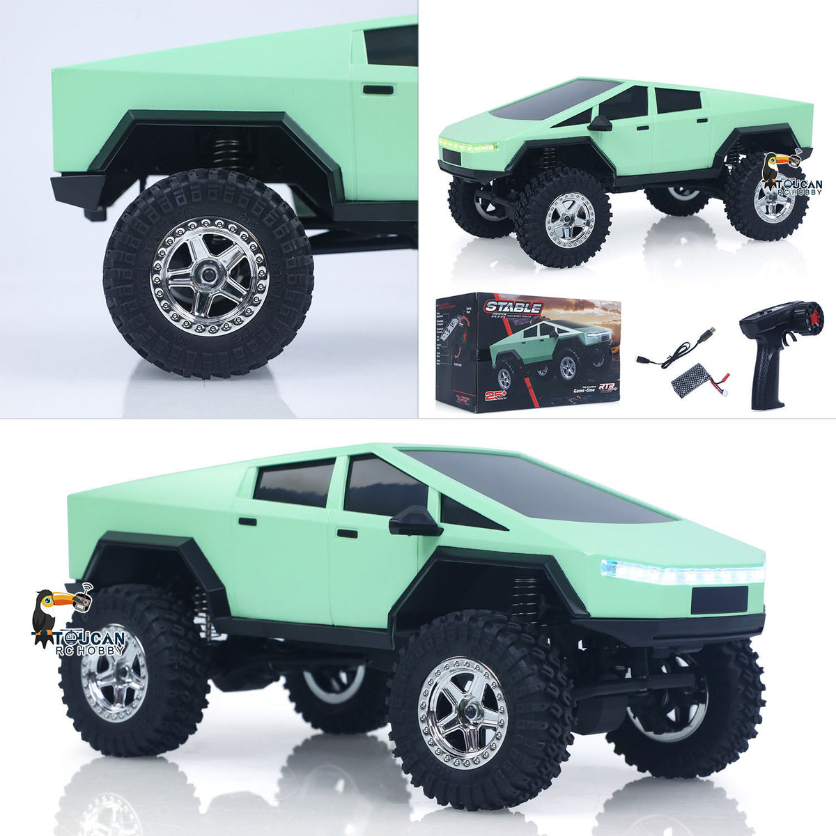 TOUCAN RC HOBBY 1/18 2.4G Remote Control Rock Crawler Car RC Climbing Car 4*4 Vehicle RTR 2Speed Gearbox 370 Brushed Motor Battery LED Light
