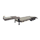 Metal 3Axles Gooseneck Lowboy Trailer Manual Support Legs for 1/14 Remote Control Tractor Truck 4151AK RC Lorry Car Model