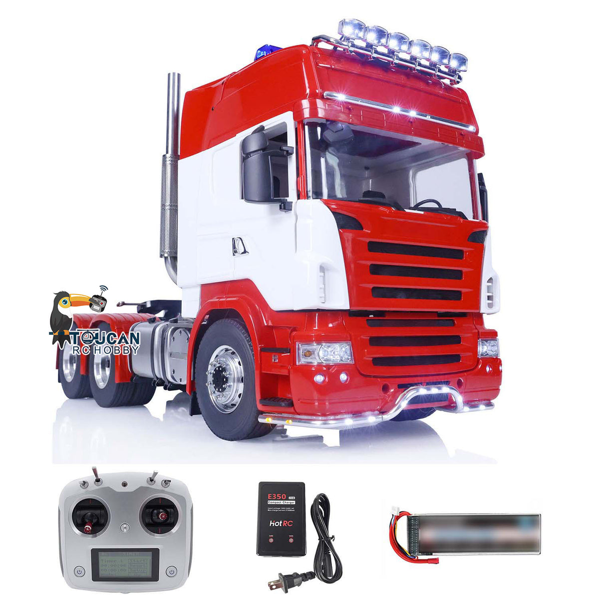 TOUCAN RC HOBBY Painted 1/14 RC Car RTR Remote Control Tractor Truck 6X6 Metal Chassis Sounds Light System