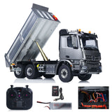 Fast Free Shipping Metal Chassis Model RTR 1/14 RC Hydraulic Dumper 2Speed Remote Control Tipper Car 3Axles NO Lock Differential Axle Radio Battery