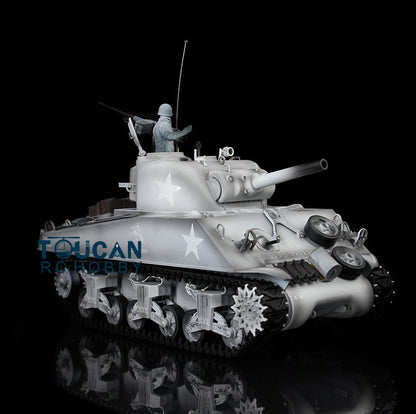 Henglong 1/16 Profession TK7.0 USA M4A3 Sherman 3898 RTR RC Tank BB IR Smoke 360 Degrees Turret Metal Tracks Sprockets Idlers Road Wheels