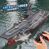 2.4GHz RC High Speed Boat Remote Control Aircraft Carrier Warship S19 Electric Water Toys RTR Battery Dual Motor USB Charge