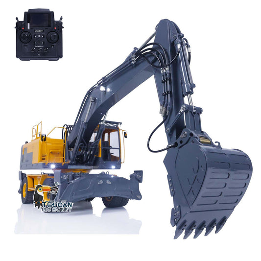 TOUCAN RC HOBBY LESU 1/14 RC Metal Hydraulic Aoue ET30H Wheeled Painted Excavator Heavy Ripper Hydraulic Crusher fork Bucket B