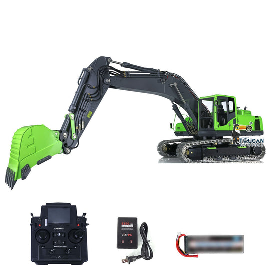 TOUCAN RC HOBBY LESU PC360 1/14 Metal RC Excavator B0002 RTR Hydraulic Stainless Steel Digger 8MPa Pump System Grab Grapple Fixed Mount FlySky PL18EV Lite Controller