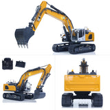 1/14 Scale Metal Hydraulic RC Excavator 945 Remote Control Painted Trucks Model W/ PL18EV Radio Light Motor Servo