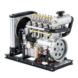 TECHING Mini Diesel Four-cylinder Mechanical Engine Metal Assembled Engine Model Decorative Display KIT Unassembled