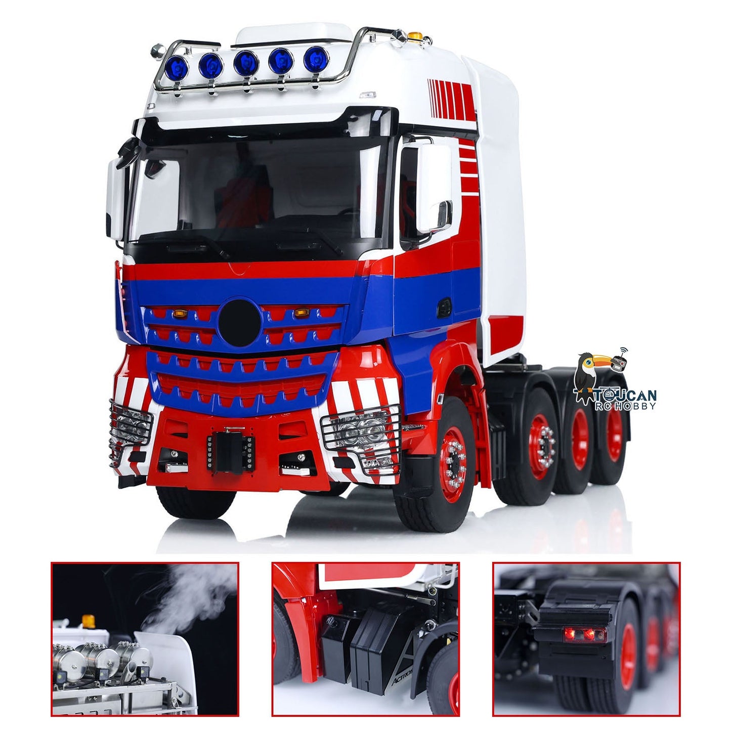 TOUCAN RC HOBBY 1/14 8x8 RC Tractor Truck Radio Control Cars  Metal Chassis Smoke Unit Sound