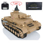Henglong Plastic 1/16 TK7.0 German Panzer IV F 3858 RTR RC Tank Model Infrared System BB Unit Smoke Lights 2 Sounds Metal Barrel