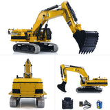 55KG! 1/12 Metal Remote Control Hydraulic Tracked Excavator 395F RC Digger 2830 Brushless Motor Dual Pump System Flysky Radio