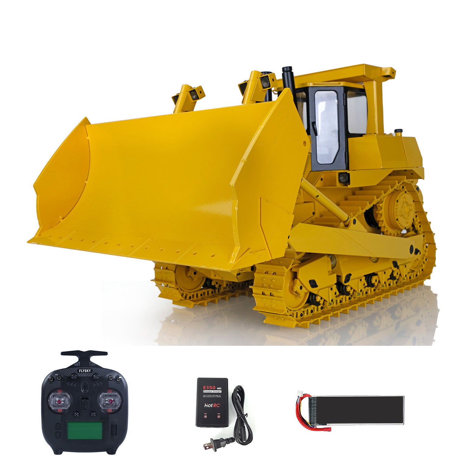 JDMODEL Metal 1/14 RC Bulldozer Hydraulic DXR2 Remote Controlled