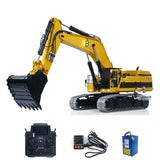 55KG! 1/12 Metal Remote Control Hydraulic Tracked Excavator 395F RC Digger 2830 Brushless Motor Dual Pump System Flysky Radio