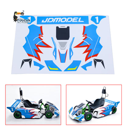 TOUCAN RC HOBBY Kart Sticker Set 298B4 for JDM 298B 1/10 Semi Metal 4x2 Remote Control Racing Car Durable Decoration Unlimited Retrofit Model