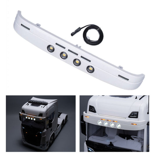 Sonnenblende aus Kunststoff, 5–9 V, LED-Licht für 1/14 Fernbedienung Tamiya Sattelzugmaschine SC 770S 6X4 4X2 56373 RC LKW Auto Upgrade-Teil