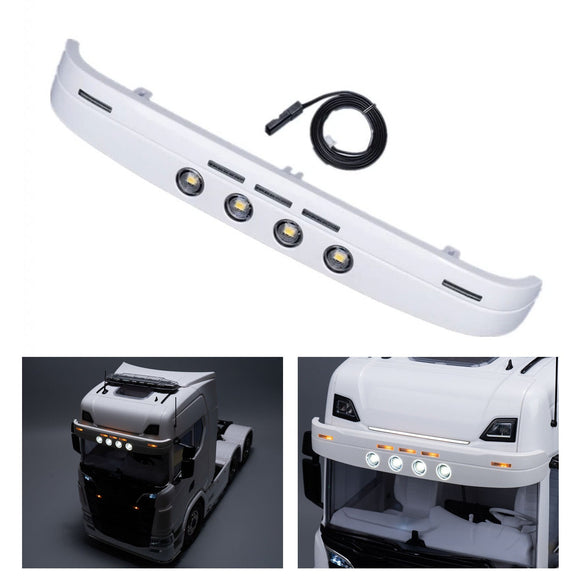 Sonnenblende aus Kunststoff, 5–9 V, LED-Licht für 1/14 Fernbedienung Tamiya Sattelzugmaschine SC 770S 6X4 4X2 56373 RC LKW Auto Upgrade-Teil