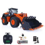 Metal Hydraulic RC Loader 1/14 ZW370 JDM 198 Ready To Run Radio Control Construction Vehicle W/ Light System I6S Transmitter