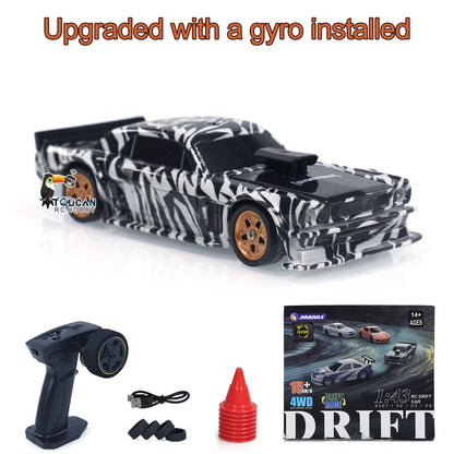 RC-Drift-Rennwagen im Maßstab 1/43, Gyro, 4WD, fahrbereit, Mini-Auto, Spielzeug, Hochgeschwindigkeitsmodell