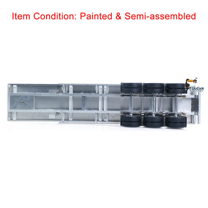TOUCAN RC HOBBY MD Metal 3Axles Flatbed Trailer Manual Support Legs for 1/14 Remote Control Tractor Truck 770S RC Digger Loader DIY Model