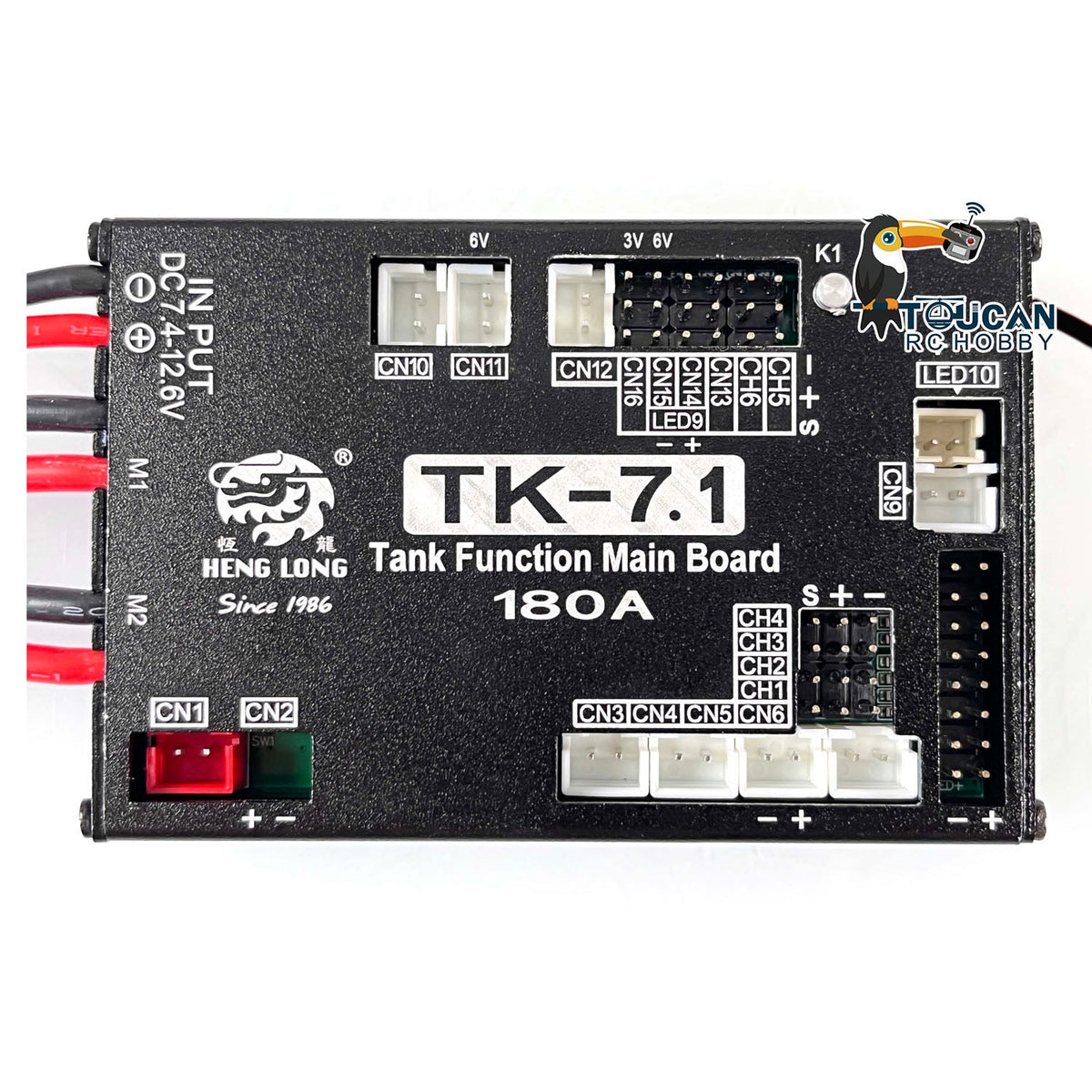 Henglong 1/16 Scale RC Tank Model Radio Control System 2.4Ghz 7.1 Generation Transmitter Main Board Leopard 2A6 M1A2 Sound