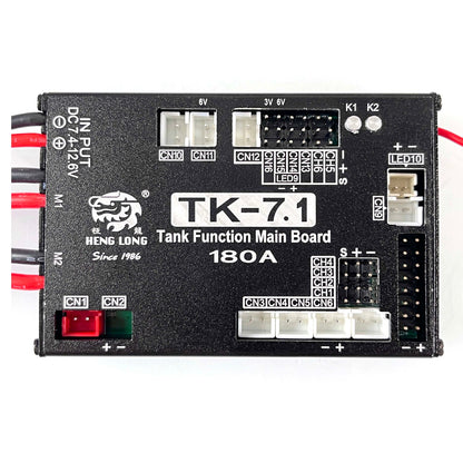 1/16 Scale RC Henglong Tank Model 2.4Ghz 7.1 Generation Transmitter Multi-Function Main Board T90 Tiger I Sound Bind Wire DIY