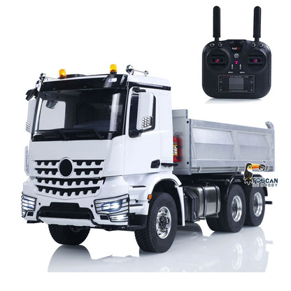 MD 6X6 Dumper Metal 1/14 6x6 Hydraulic Dump Truck with 2-Speed Gearbox and Full Electronics Package including Lights Sound and Receiver without Battery or Charger