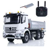 MD 6X6 Dumper Metal 1/14 6x6 Hydraulic Dump Truck with Metal Axles and 2-Speed Gearbox including Full Electronics Package and Roof Warning Lights without Axle Diff Lock