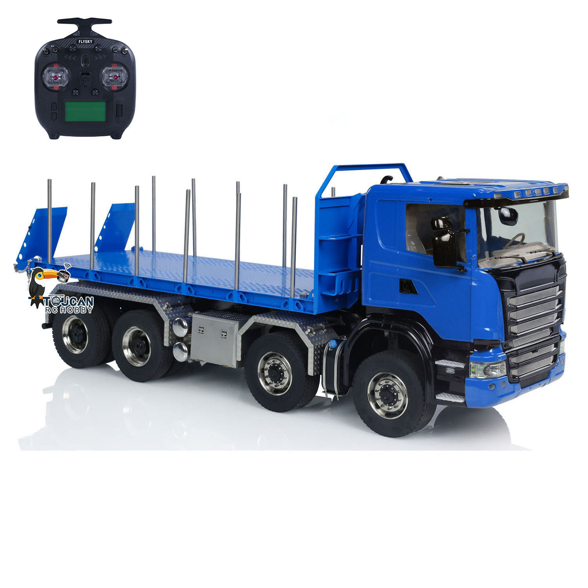 4. 1/14 TH-X G88 8x8 Articulated Dump Truck with 3-Speed Transmission Blue Top View
