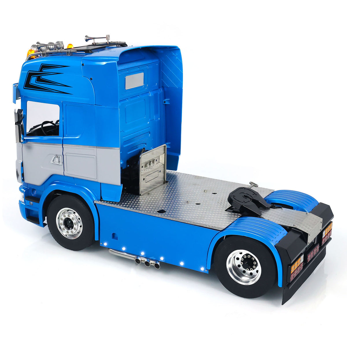 4. 1/14 TOUCAN Z008 4x4 Tractor with Smoke Unit and Light System Front Left Angle  
