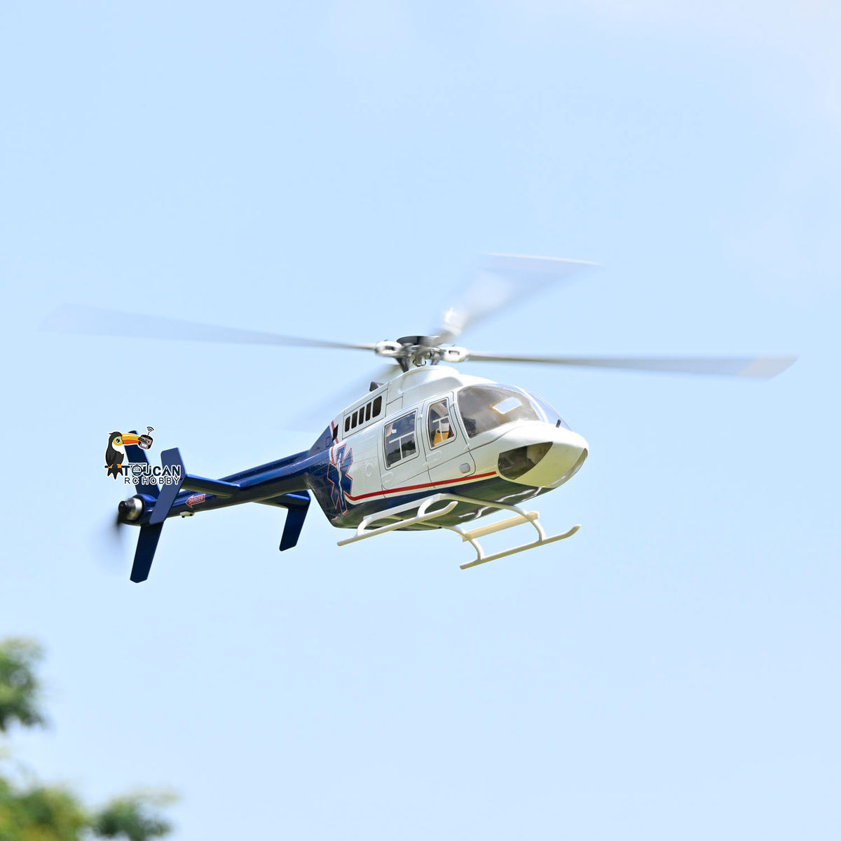 TOUCAN RC HOBBY FLYWING Bell 407 Remote Control Helicopter 470 Class Model Plane One Click Return Brushless Motor RTR Flysky I6S Radio Battery