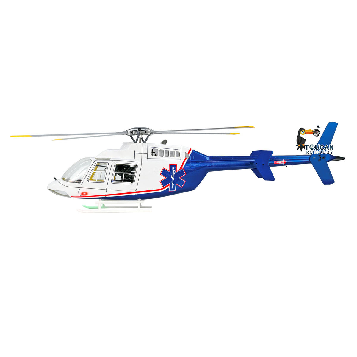 TOUCAN RC HOBBY FLYWING Bell 407 Remote Control Helicopter 470 Class Model Plane One Click Return Brushless Motor RTR Flysky I6S Radio Battery