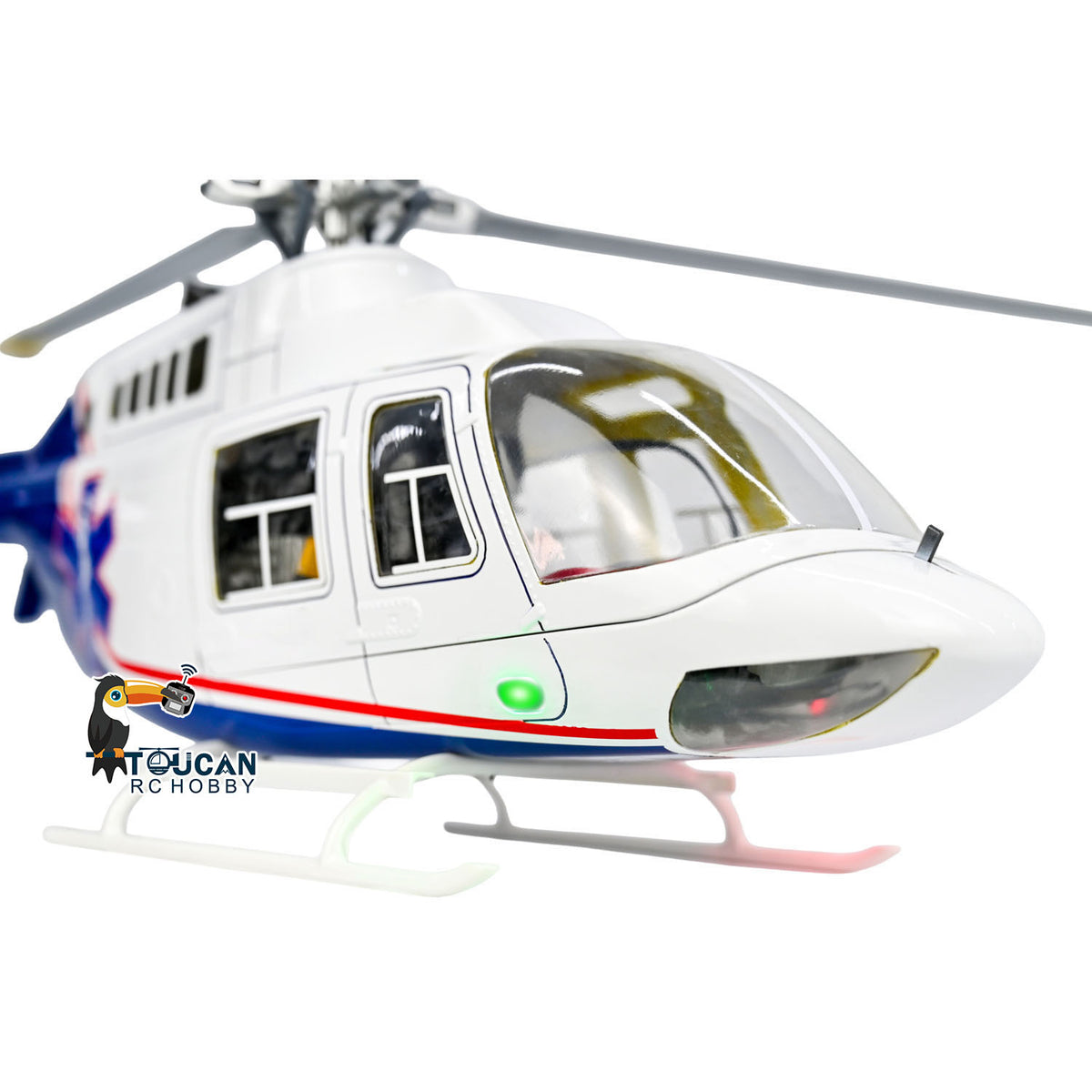 TOUCAN RC HOBBY FLYWING Bell 407 Remote Control Helicopter 470 Class Model Plane One Click Return Brushless Motor RTR Flysky I6S Radio Battery
