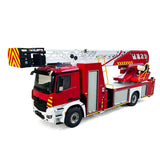 1/14 Remote Control Lift Ladder Fire Truck Electric RC Rescue Vehicle 4x4 Metal Chassis Flysky ST8 Radio Light System Sounds