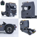 Metal Chassis Fifth Wheel 4X4 1/14 3Speed Radio Control Tractor Truck 770S Axle Locks Brushed ESC Motor Light System No Battery
