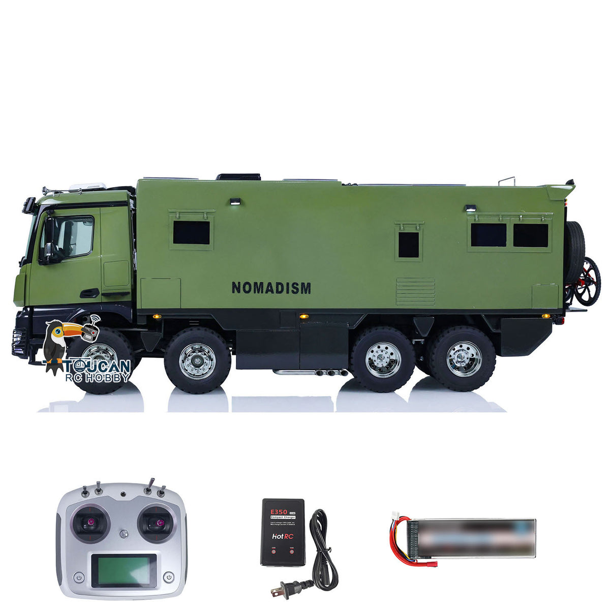 1/14 8*4 RC Freizeit Fahrzeuge RTR Fernbedienung Caravaning Touring Auto Sound Licht Rauchen Lackiert Montiert RTR Version 