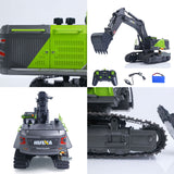 Fast Free Shipping HUINA 1/14 593 Toys Model RC Excavator Car Gift Battery 2.4G Remote Control Digger Model
