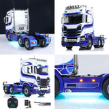 TOUCAN 770S 1/14 Remote Control Tractor Truck 2Speed RTR Model 6x6 Metal Chassis Axle Lock RC Lorry Car Flysky ST8 Radio Smoke