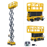 CUT C121 1/14 Metal RC Hydraulic Scissor Lift Aerial Work Platform RTR Construction Vehicle Model I6S Controller Light for Collectors and Diorama Display