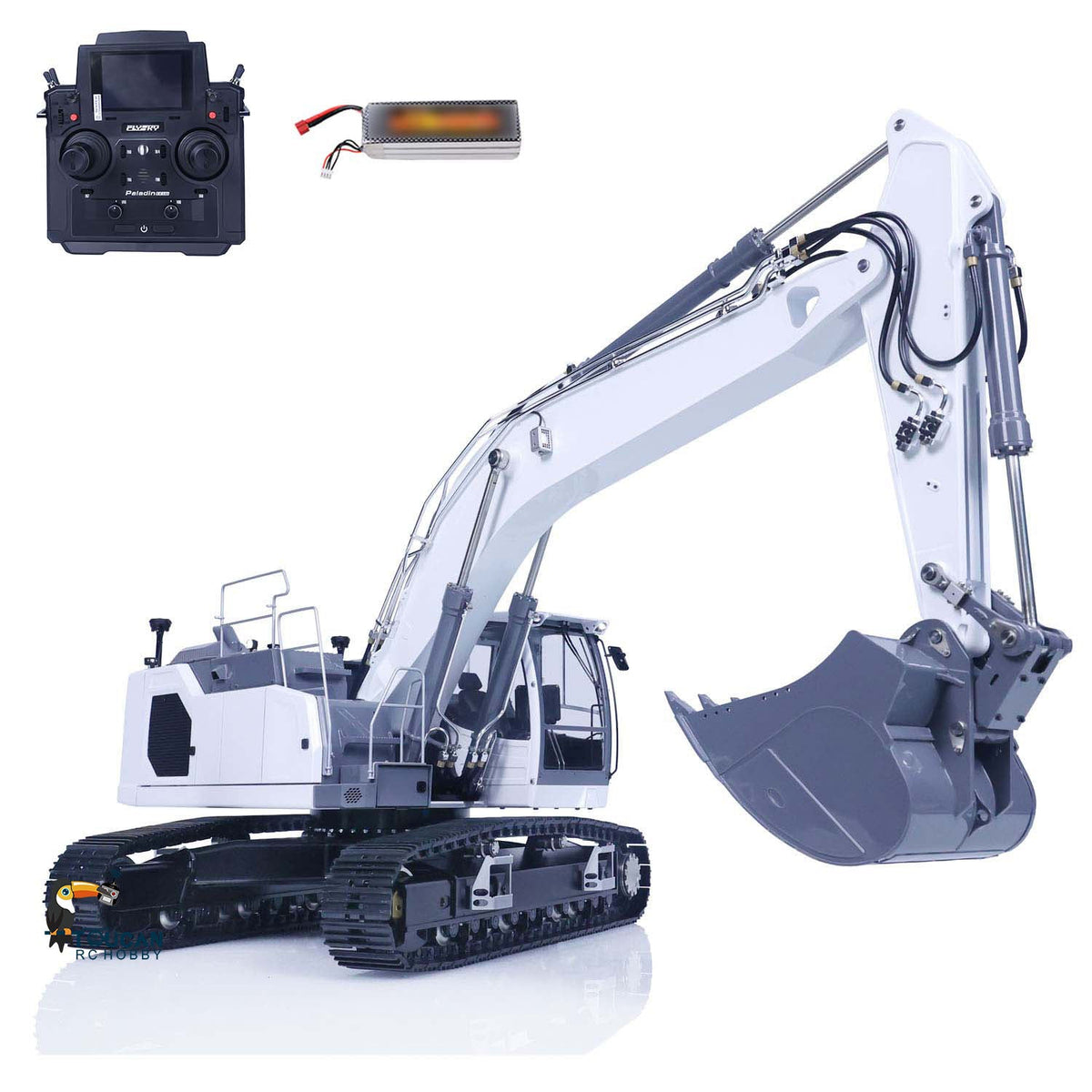 TOUCAN RC HOBBY 1/14 Scale LESU 945 Metal Hydraulic RC Digger LESU Aoue-LR945 Wireless Radio Control Excavator Assembled Painted Lights System 7CH Valve