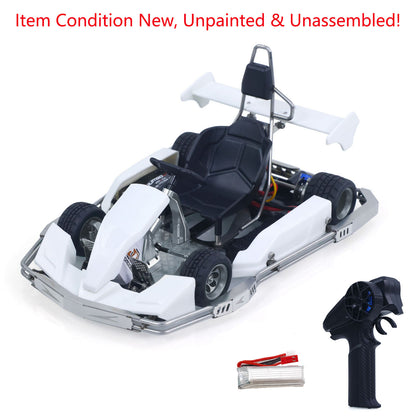 JD Model Plastic 1/10 Remote Control Racing Car 298A KIT 4*2 RC Go Kart Model Servo Radio Gifts for Adults No Light Sound System