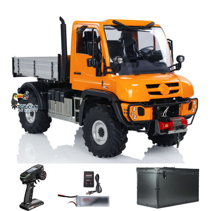 1/10 4X4 RC Car Off-Road Vehicle UNI U423 Winch Construction Truck 2-Speed Transmission Brushed Motor ESC Differential Lock