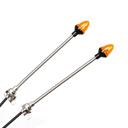 1 Paar LED-Kunststoff-Markierungsleuchte, Seitenwarnleuchte, 2,2 V – 3 V, für DIY Tamiya 1/14 RC Traktor-LKW-Modell, Bulldozer, Kipper, Autoteile