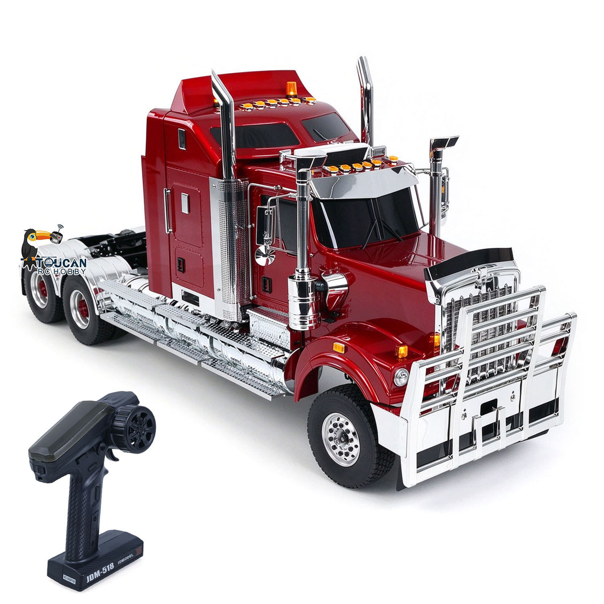 TOUCAN RC HOBBY JDM 518 1/14 RC Tractor Truck 6X4 C509 Plastic Body Remote Control Vehicle Model with 2 Speed Transmission Lighting System PNP