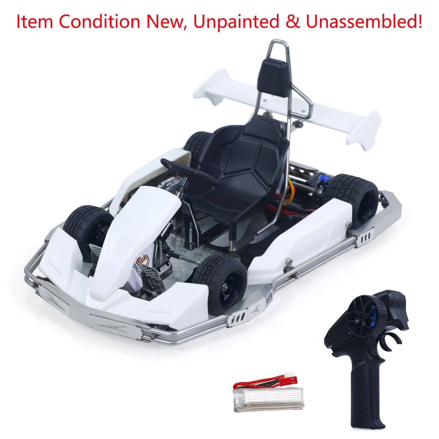 JD Model Plastic 1/10 Remote Control Racing Car 298A KIT 4*2 RC Go Kart Model Servo Radio Gifts for Adults No Light Sound System