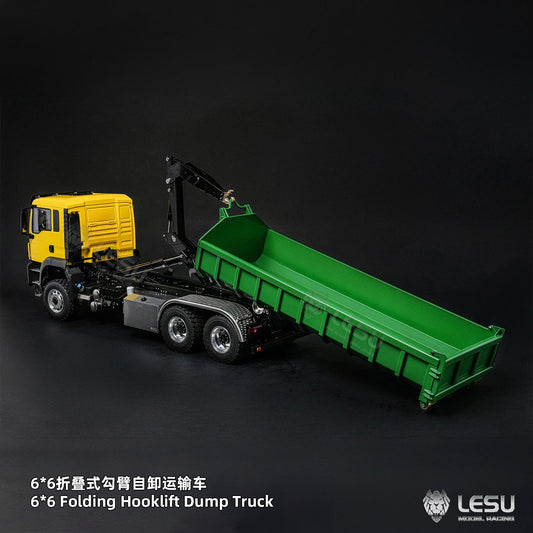 TOUCAN RC HOBBY LESU Z0102 1/14 RC Hydraulic Roll On Off Dumper Remote Control Tipper Differential Lock Axles for Machinery Enthusiasts