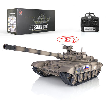 Henglong 2.4G 1/16 TK7.0 Plastic Russian T90 3938 RTR RC Tank with BB Unit Infrared Combat Sound Light System Smoke